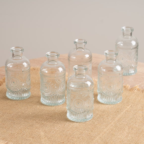 Set of 6 Embossed Bud Vases - image 1