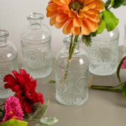 Set of 6 Embossed Bud Vases - thumbnail 2