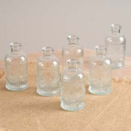 Set of 6 Embossed Bud Vases - thumbnail 1