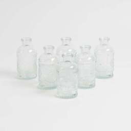 Set of 6 Embossed Bud Vases - thumbnail 3