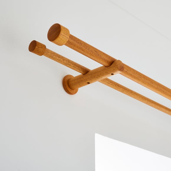 Trinity Double Layer Wood Curtain Pole - image 1