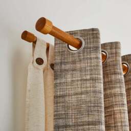 Trinity Double Layer Wood Curtain Pole - thumbnail 2