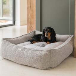 Lords and Labradors Boucle Box Dog Bed - thumbnail 1