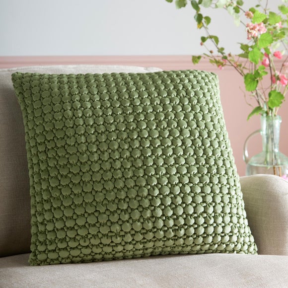 Appletree Bobble Velvet Square Cushion - image 1