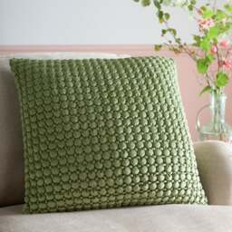 Appletree Bobble Velvet Square Cushion - thumbnail 1
