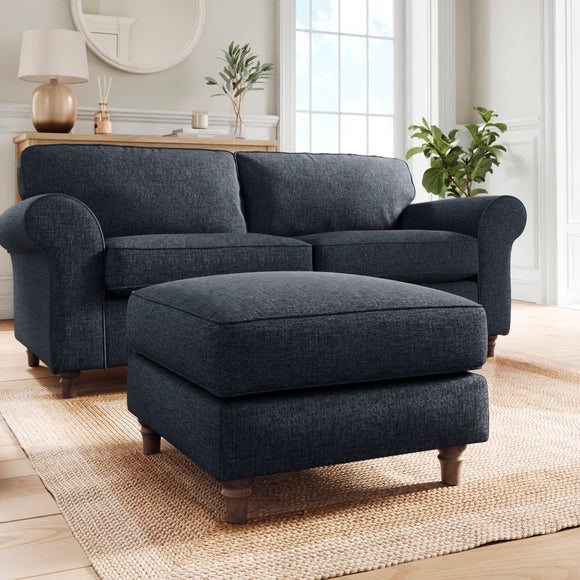 Flori Soft Chenille Footstool - image 1