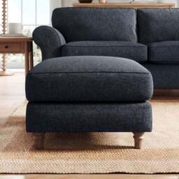 Flori Soft Chenille Footstool - thumbnail 3