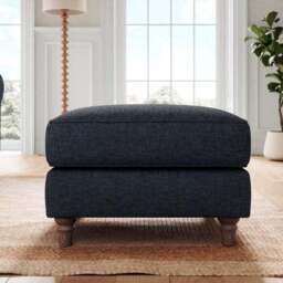 Flori Soft Chenille Footstool - thumbnail 2