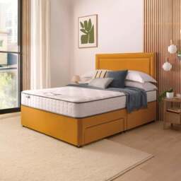 Silentnight Divan Bed With Malvern Velvet Headboard and 800 Pocket Sprung Mattress - thumbnail 1