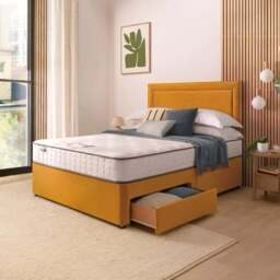 Silentnight Divan Bed With Malvern Velvet Headboard and 800 Pocket Sprung Mattress - thumbnail 3