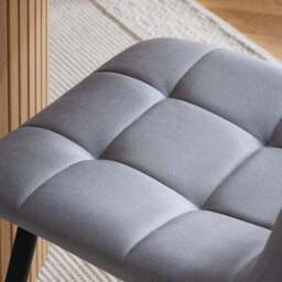 Axel Set of 2 Button Back Velvet Dining Chairs - thumbnail 4