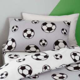 Catherine Lansfield Football Fleece Duvet Cover and Pillowcase Set - thumbnail 2