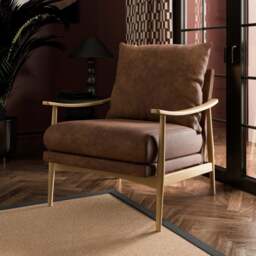 Nelson Relaxed Faux Leather Occasional Armchair