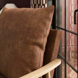 Nelson Relaxed Faux Leather Occasional Armchair - thumbnail 3