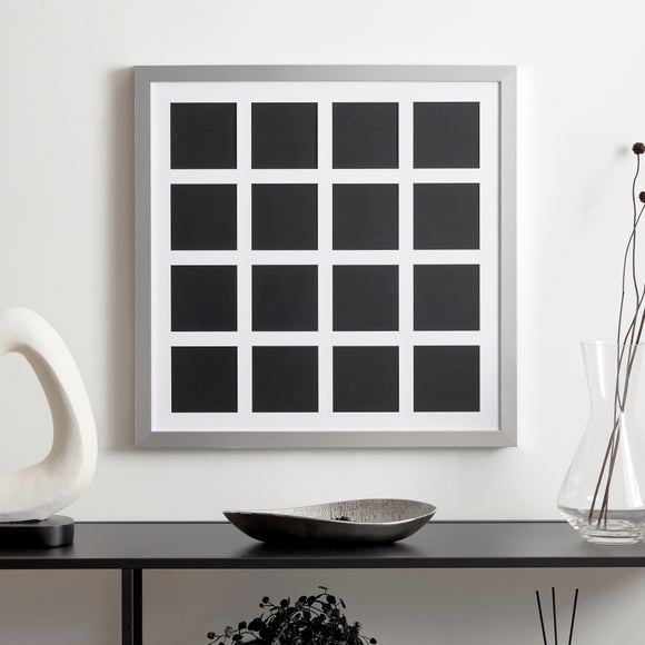 Square Silver Multi Photo Frame