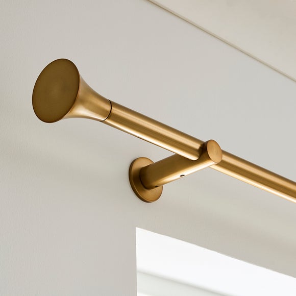 Flush Trumpet Fixed Metal Curtain Pole - image 1