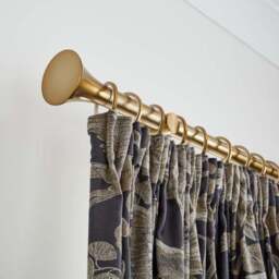 Flush Trumpet Fixed Metal Curtain Pole - thumbnail 4