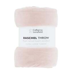 Catherine Lansfield Raschel Velvet Touch Throw Blanket 200cm x 240cm - thumbnail 3
