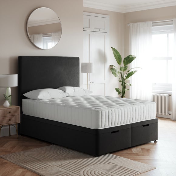 Luxury End Ottoman Bed Frame, Velvet - image 1
