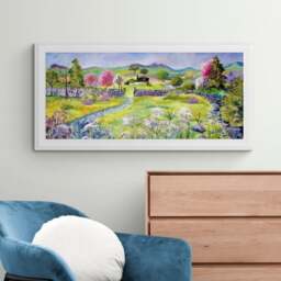 Springtime In The Hills In Blossom by Julia Rigby Framed Print - thumbnail 1