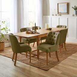 Beatrice Button Back Dining Chair, Fabric - thumbnail 1