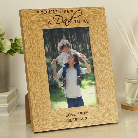Personalised You're Like a Dad to Me Oak Finish Photo Frame - image 1