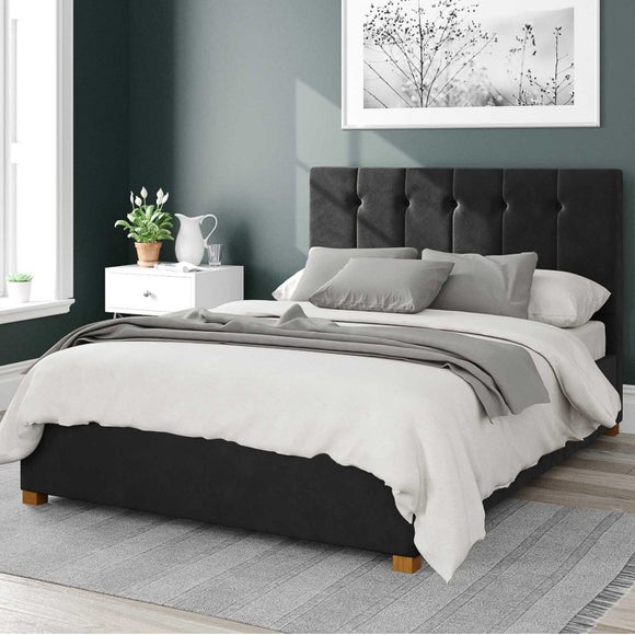 Hepburn Plush Velvet Ottoman Bed Frame - image 1