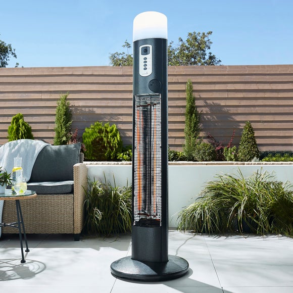 Amber Outdoor Pedestal Heater with Remote Control - image 1