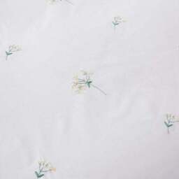 Emma Cow Parsley Embroidery 100% Cotton Sateen Duvet Cover & Pillowcase Set - thumbnail 3