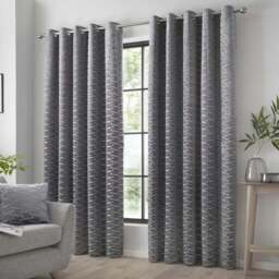 Curtina Kendal Jacquard Eyelet Curtains - thumbnail 2