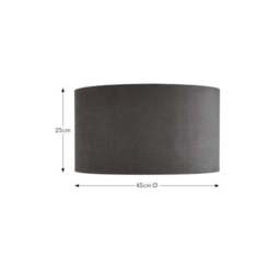Ticking Stripe Velvet Drum Lamp Shade - thumbnail 5