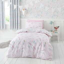 Unicorn Enchanted Duvet Cover and Pillowcase Set - thumbnail 1