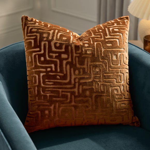 Hoem Soren Geometric Velvet Square Cushion - image 1