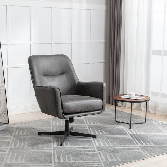 Image Furnishings Felicia Faux Leather Swivel Chair - image 1