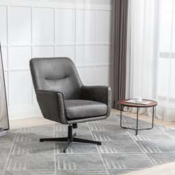 Image Furnishings Felicia Faux Leather Swivel Chair - thumbnail 1