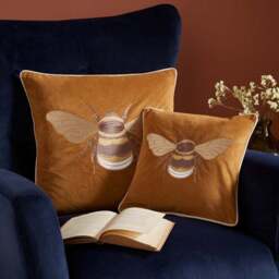 Embroidered Bee Square Cushion - thumbnail 5
