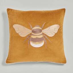 Embroidered Bee Square Cushion - thumbnail 3