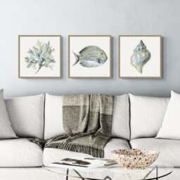 Artko Set of 3 Coastal Bliss Framed Prints - thumbnail 1