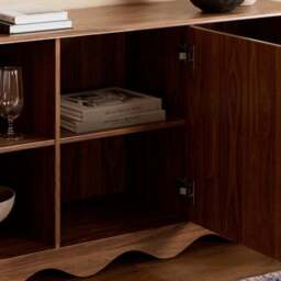 Jovie Wide Sideboard, Walnut Effect - thumbnail 3