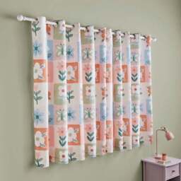 Patchwork Floral Blackout Eyelet Curtains - thumbnail 4