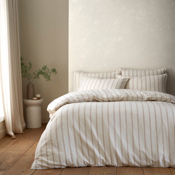 Hoveton Stripe Cotton Linen Duvet Cover & Pillowcase Set - image 1