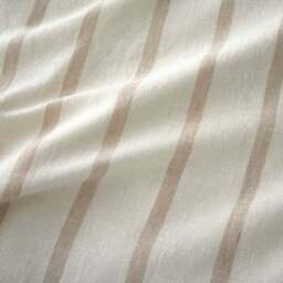 Hoveton Stripe Cotton Linen Duvet Cover & Pillowcase Set - thumbnail 4