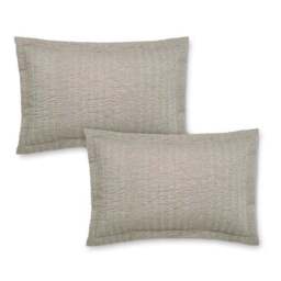 Pineapple Elephant Tamba Jersey Stripe Reversible Natural Oxford Pillowcase Pair - thumbnail 2