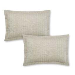 Pineapple Elephant Tamba Jersey Stripe Reversible Natural Oxford Pillowcase Pair - thumbnail 3