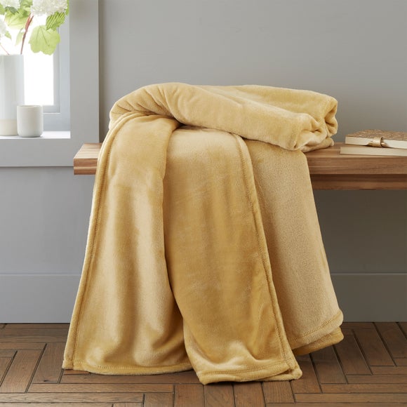 Catherine Lansfield Raschel Velvet Touch Throw Blanket 200cm x 240cm - image 1