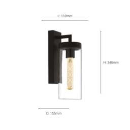 EGLO Bovolone Industrial Outdoor Wall Light - thumbnail 4