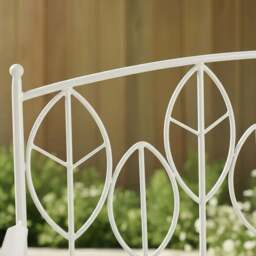 Rustic Leaf Metal Bench - thumbnail 3
