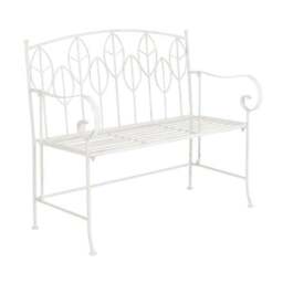 Rustic Leaf Metal Bench - thumbnail 4