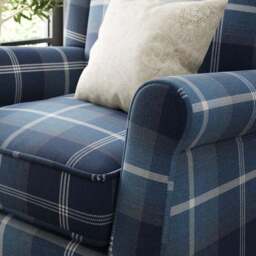 Oswald Grande Check Wingback Armchair - thumbnail 5