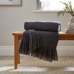 Brushed Boucle Throw Blanket - thumbnail 1